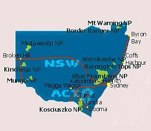 Mapa NSW